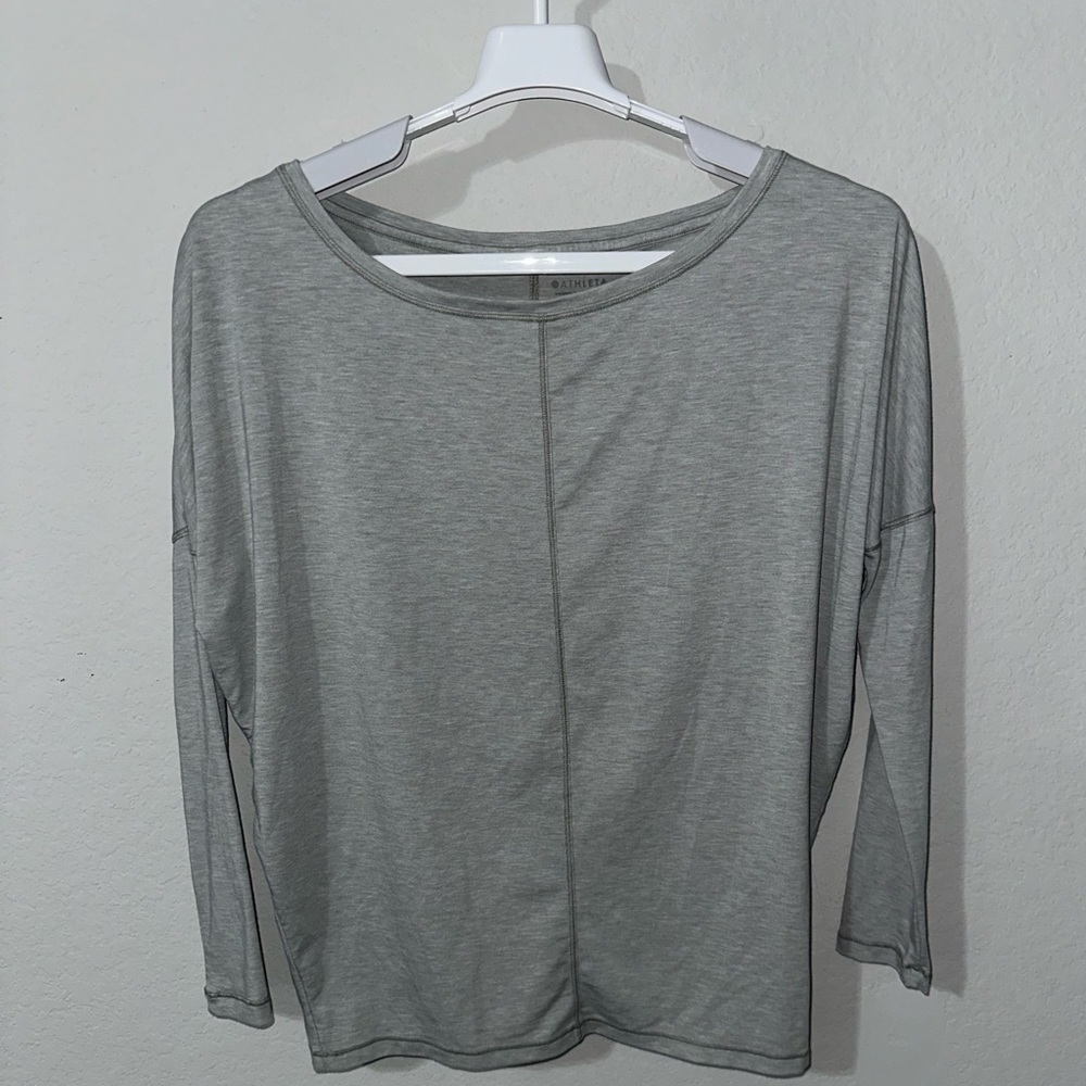 Athleta Grey Dolman Long Sleeve Top XS